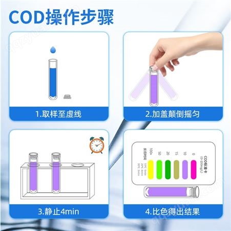 COD测定试剂盒比色管 迈德施快速检测化学需氧量测试包试纸