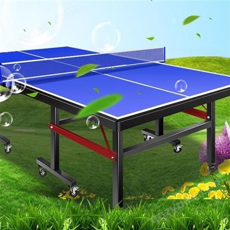 折叠式乒乓球台 移动式乒乓球桌 加厚钢管支架使用时间长