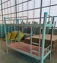 双层钢制简易高低床 学校宿舍上下铺铁床 加工定制