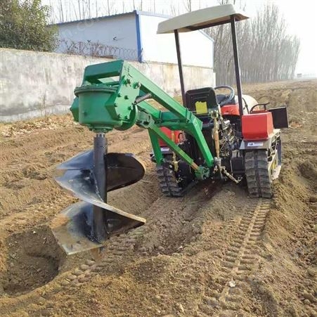 植树挖坑机 雷创机械 拖拉机带硬土地打桩钻坑机