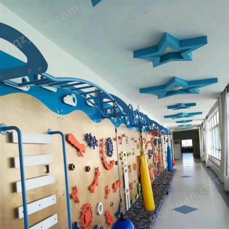 柳州大型室内外儿童攀岩墙拓展训练 塑料攀岩板游乐设备