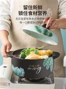 砂锅炖锅陶瓷大容量煤气沙锅明火汤煲瓦罐砂锅煲炖煲小锅