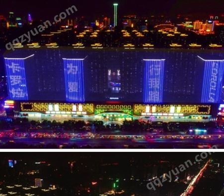 地标广告 石家庄怀特商城四栋高层巨幕LED灯光秀招商 品牌宣传
