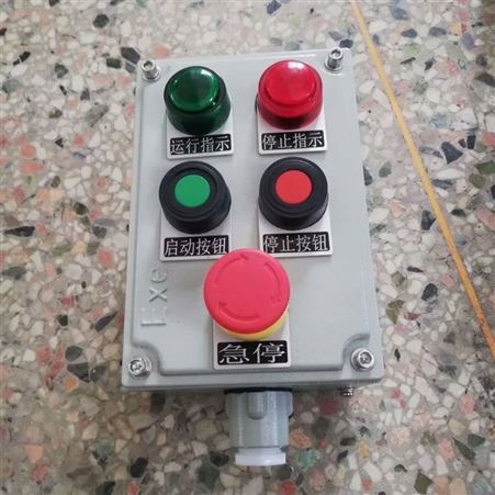BZC立式防爆操作柱 定制2灯2钮LBZ控制箱按钮盒箱