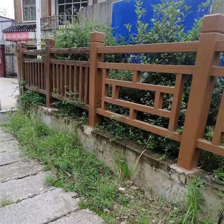 仿生态仿树皮护栏 混凝土仿木栏杆围栏 定制加工