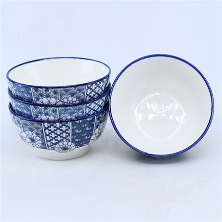 礼品陶瓷碗直供 青花瓷碗 一盒10个代发