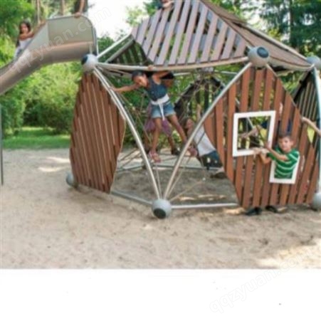 户外无动力小区公园景区儿童体能乐园非标爬网主题各类造型不锈钢滑梯