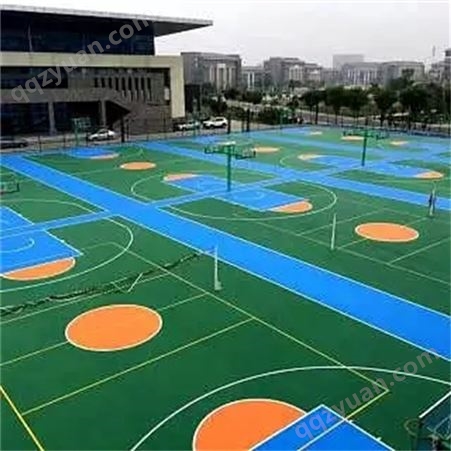 建造新国标硅PU场地铺地胶 弹性 网球场铺装 塑胶地面