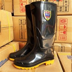 华鹿男雨鞋耐油耐酸碱防水鞋中高筒雨鞋水产钓鱼工地养殖防水胶鞋